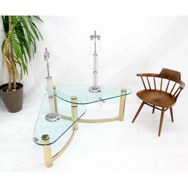 Mid 20th Century Large Crystal and Chrome Mid-Century Modern Table Lamps For Sale - Image 5 of 14