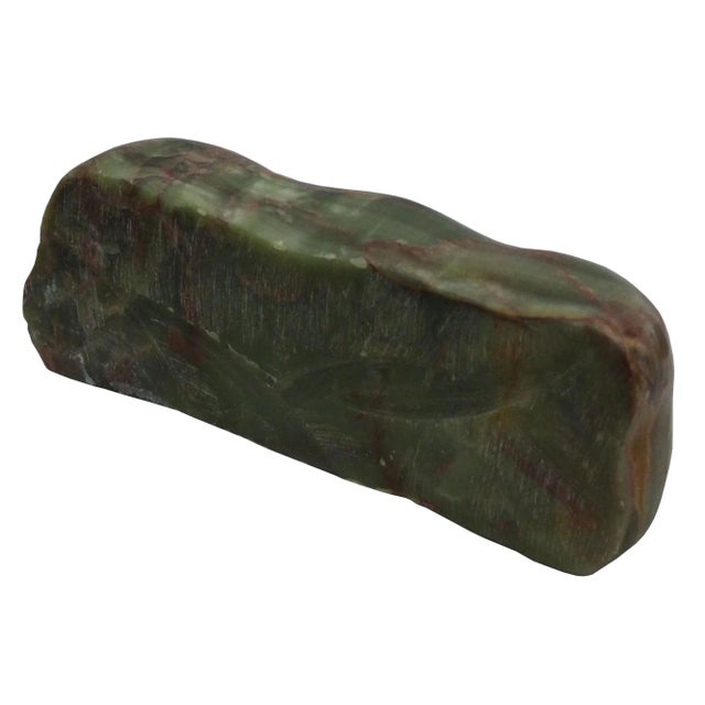 2010s Chinese Oriental Stone Carved Cicada Paperweight Fengshui Display Figure For Sale - Image 5 of 8