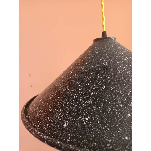 Industrial Large Vintage Industrial Sheet Metal Pendant Light, 39 Cm, 1970s For Sale - Image 3 of 10