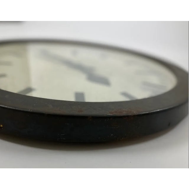 Vintage 1950s Oversized Siemens Metal Station Clock For Sale In New York - Image 6 of 12
