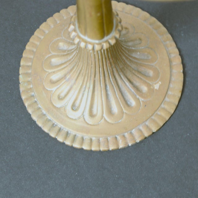 Antique Unlacquered Three Arm Candleabrah For Sale In Los Angeles - Image 6 of 7