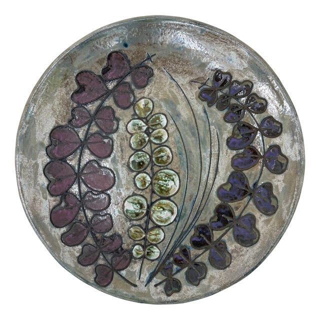 German Rusha Handarbeit Ceramic Wall Plate, 1970s For Sale