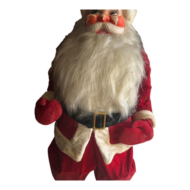 Rare 4 Ft Coca-Cola Santa Claus Store Display – Velvet Suit – 1971 For Sale