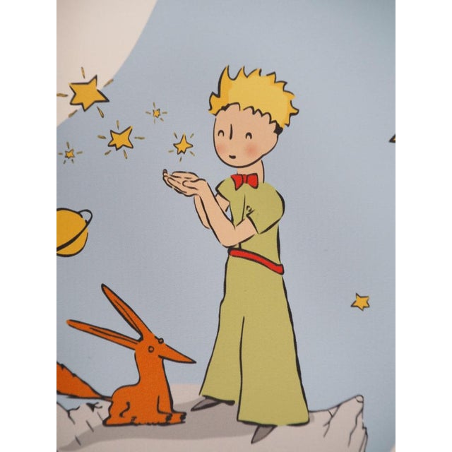 Modern Antoine De Saint-Exupery, Le Petit Prince, le renard et les étoiles, Lithograph For Sale - Image 3 of 6