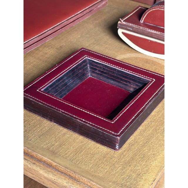 Glass 1940s Paul Dupré-Lafon for Hermès Rare Desk Pieces- Set of 4 For Sale - Image 7 of 16