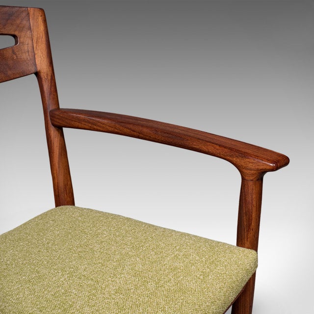 Pair of Vintage Side Chairs, Scottish, Teak, Elbow Seat, Beithcraft, Mid Century For Sale - Image 9 of 12