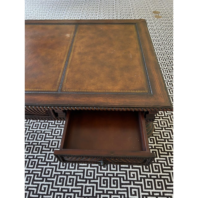 Late 20th Century Portuguese Rosewood Office Desk For Sale - Image 4 of 11