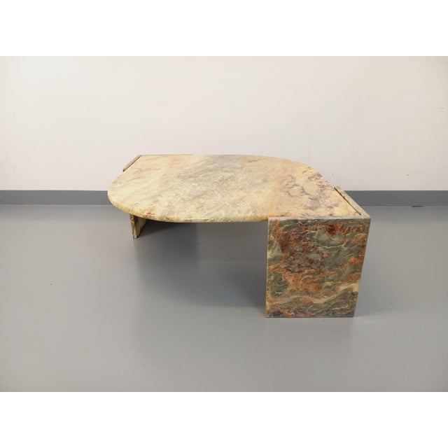 Gray Vintage Marble Coffee Table, 1980s For Sale - Image 8 of 14