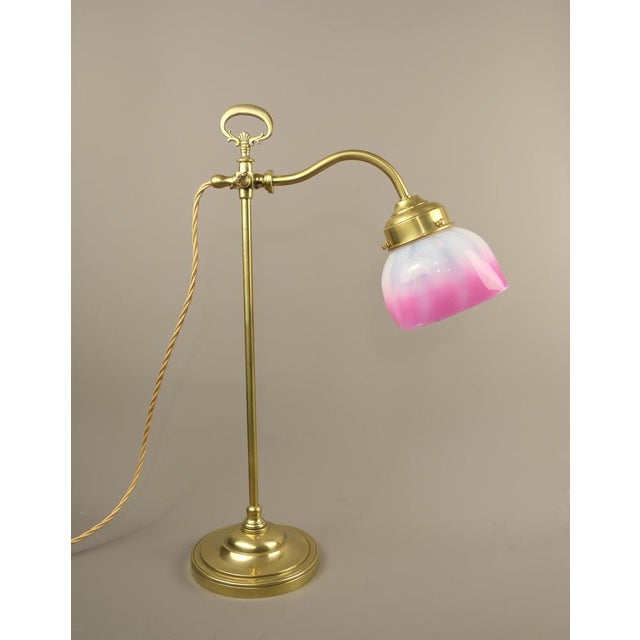 1920s Table Lamp with Glass Shade, France, 1925 For Sale - Image 5 of 10