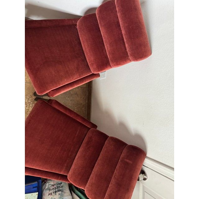CB2 Nathan Anthony Custom Upholstered Lounge Chairs – Pair For Sale - Image 4 of 13