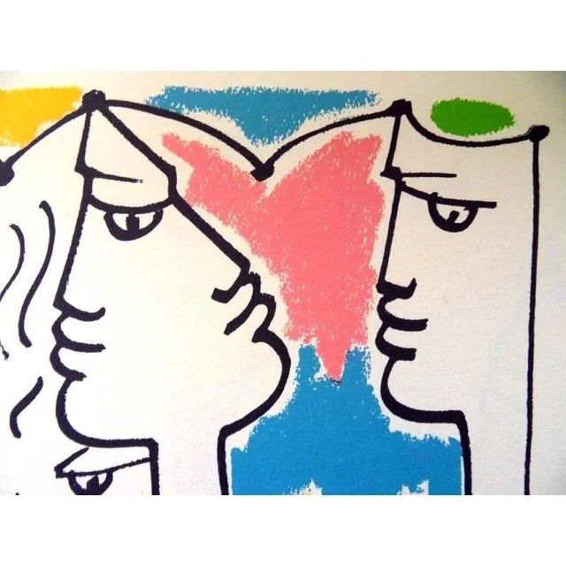 Jean Cocteau, Europe Bridge of Civilizations, Lithograph, 1961 For Sale - Image 3 of 6