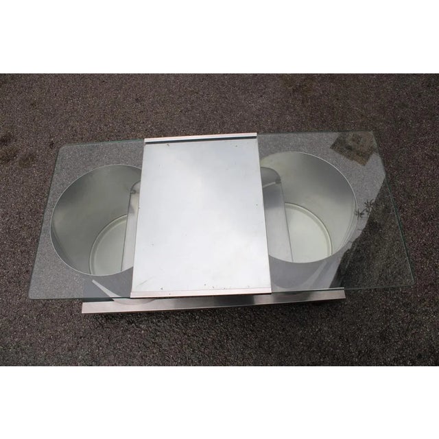 Italian Steel Bar with Swivel from Stildomus, 1970s, in Very Good conditions. Designed 1970 to 1979 This piece is...