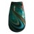 1980s Green Swirl Art Glass Decorative Vase For Sale