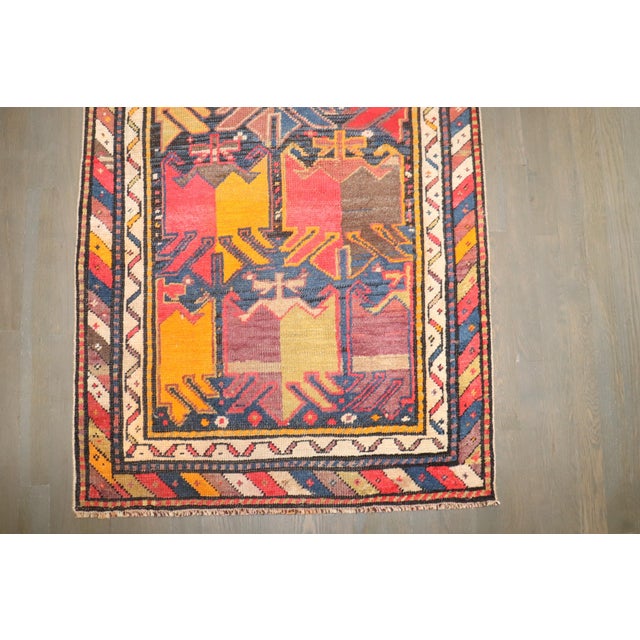 Early 20th Century Zabihi Collection Geometric Karabagh Runner For Sale - Image 5 of 8