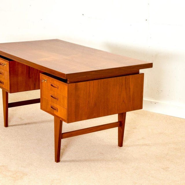 Mid-Century Danish Teak Writing Desk, 1960 For Sale - Image 6 of 14