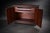 Mid 20th Century Vintage Baker Mahogany Entry Cabinet / Console With Carved Urn Doors and Interior Drawers For Sale - Image 5 of 12