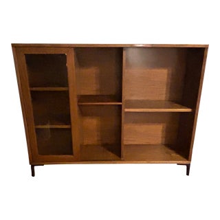 1960s Mid Century Modern Walnut Bookcase For Sale