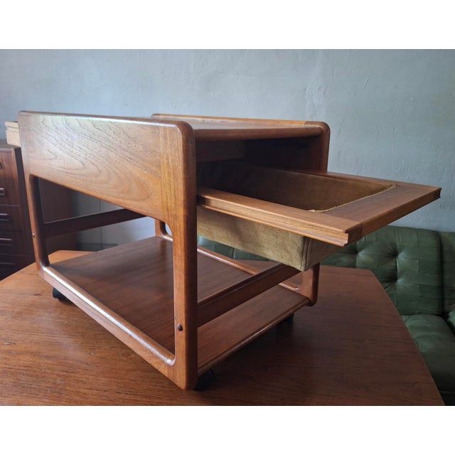 Multifunction Teak Serving Bar Cart from Vildbjerg Møbelfabrik, Denmark, 1960s For Sale - Image 9 of 15