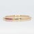 Minimalist Pink Sapphire Band Ring: Solid 14k Gold Jewelry, Size 6.75 For Sale In Columbus - Image 6 of 8