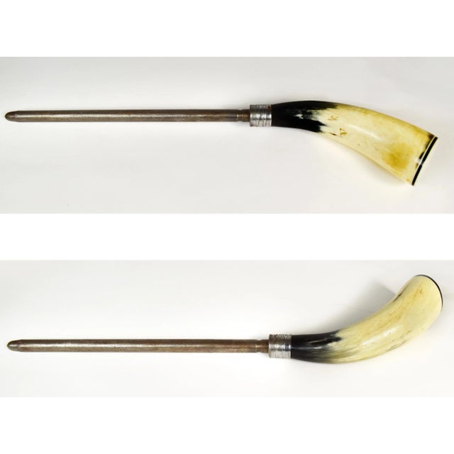 Metal Vintage Fuller Bros Ltd. Natural Cow Horn Handle Cutlery, 3 Pieces For Sale - Image 7 of 13