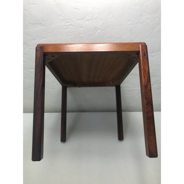 1960s Mid Century Vejle Stole Mobelfabrik Danish Rosewood Side Table For Sale In San Francisco - Image 6 of 9