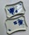 Royal Copenhagan Mid 20th Century Pair Royal Doulton "Blå Blomst" Lattice Porcelain Trays For Sale - Image 4 of 18