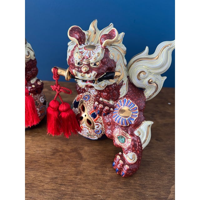 Pair of Vintage Foo Dog / ShiShi Guardian Lions For Sale - Image 17 of 18