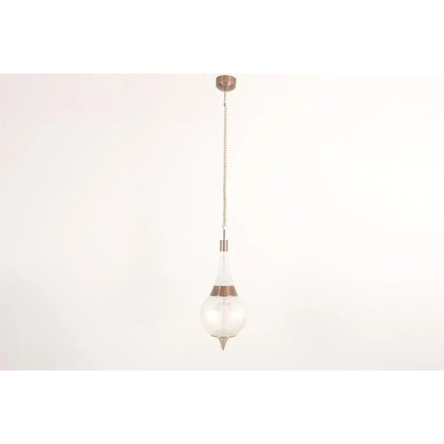Copper Italian Pendant Lamp by Luigi Caccia Dominioni for Azucena, 1960s For Sale - Image 8 of 8