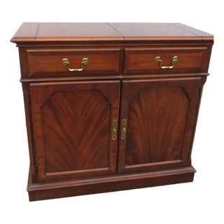 1980s Lexington Mahogany Server Bar Designer For Sale