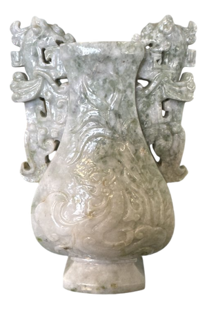 Late 19th Century Jadeite Hu Vase, China