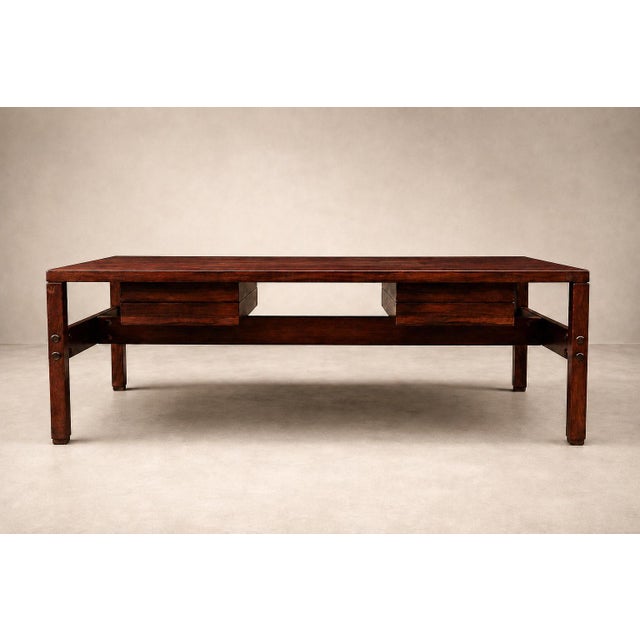 Brazilian Modern Monumental Executive Desk in Rosewood, Sergio Rodrigues, 1959 For Sale - Image 13 of 18