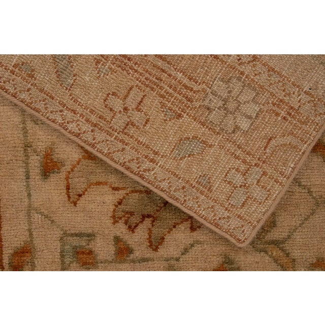 Textile Rug & Kilim’s Persian Sultanabad Style Runner With Orange & Blue Floral Pattern For Sale - Image 7 of 8