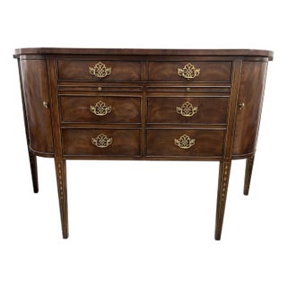 Vintage Flame Mahogany Drexel Sideboard For Sale