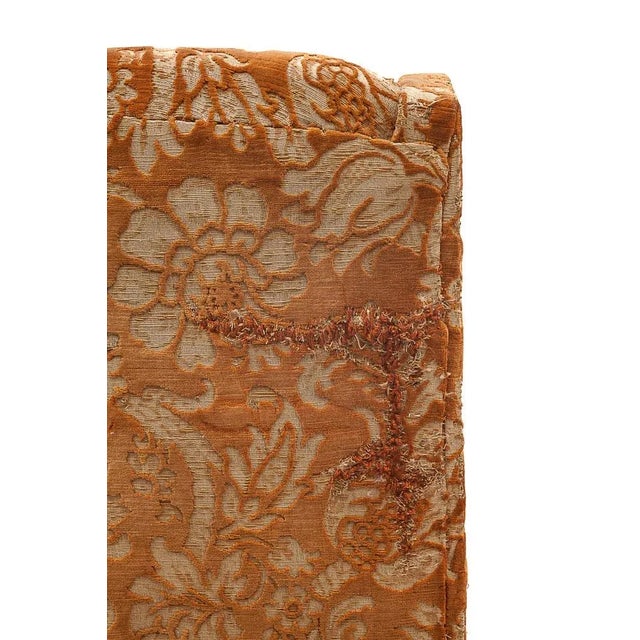 Silk Velvet Lounge Chair, 1900s For Sale - Image 4 of 12