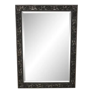 Art Nouveau Silver Finish Grape Vine Rectangular Mirror