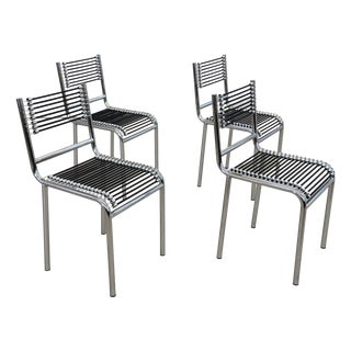 Sandow Chairs by René Herbst, 1980s, Set of 4 For Sale