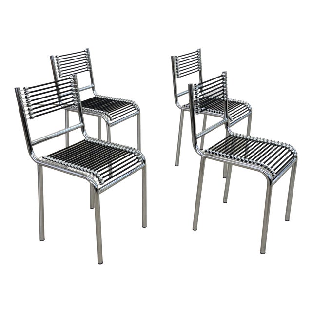 Sandow Chairs by René Herbst, 1980s, Set of 4 For Sale