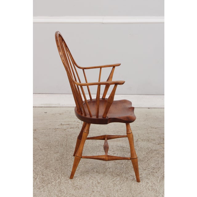 1970s Dr Dimes Comb Back Windsor Armchair For Sale - Image 5 of 17