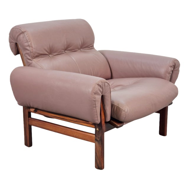 Vintage Teak Leather Armchair from Coja, Netherlands, 1960s For Sale