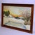 Sunrise in a Winterly Landscape in The Black Forest An original vintage oil painting showing a sunrise in a winterly Black...