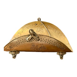 Brass Log Holder or Coal Scuttle For Sale