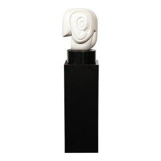 Mid-Century White Marble Amorphic Sculpture Entitled 'In the Beginning' by Katz For Sale