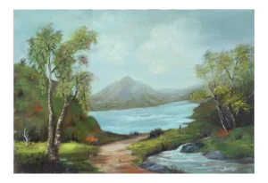 Alice Egge "California Mountain Oasis" Impressionist Landscape 1960s