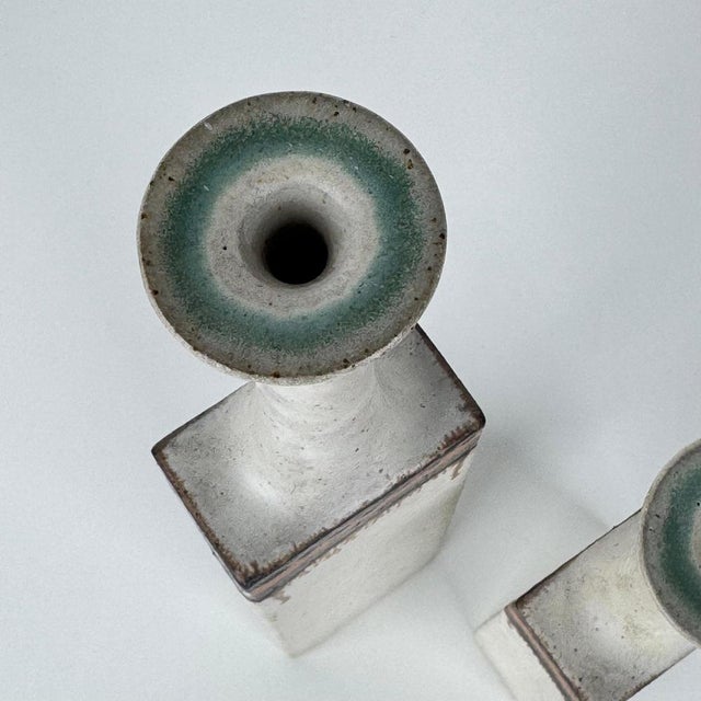 Brown Vintage Italian Glazed Ceramic Vases by Bruno Gambone, 1970s, Set of 2 For Sale - Image 8 of 12