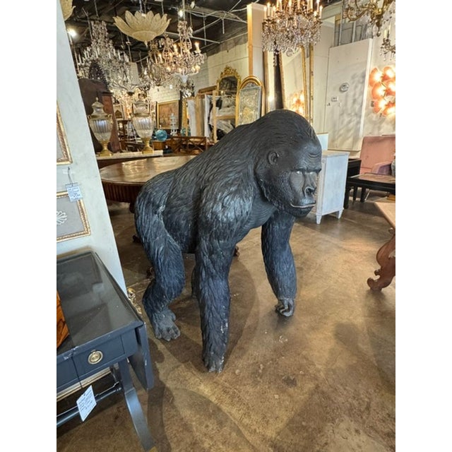 Late 20th Century Vintage Carved Gorilla For Sale - Image 5 of 9