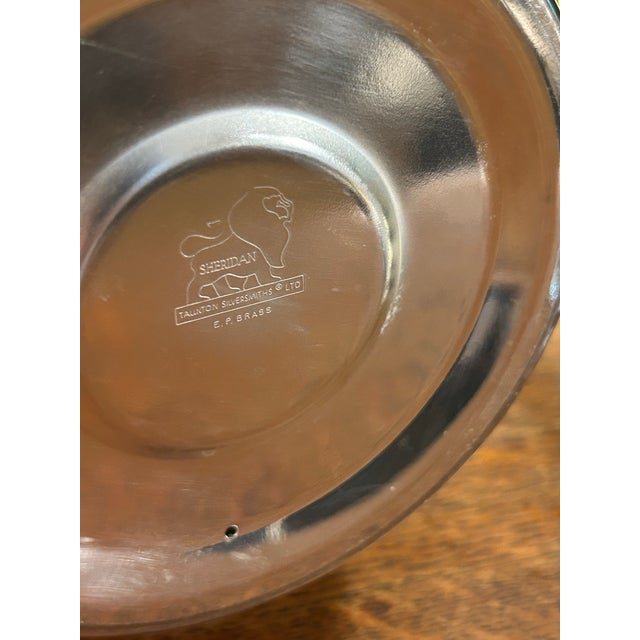 1970’s Sheridan Silver Plate Ice Bucket With Milk Glass Liner For Sale - Image 11 of 11