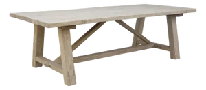 Reclaimed Bleached Elm Trestle Dining Table