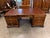 Mid-20th Century Chippendale Style Mahogany Partners Executive Desk With Embossed Leather Top, Circa 1950s For Sale - Image 9 of 18