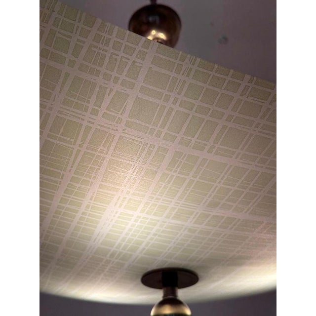 1950s Mid-Century Etched Glass Pendant Lamp, Germany, 1950s For Sale - Image 5 of 18