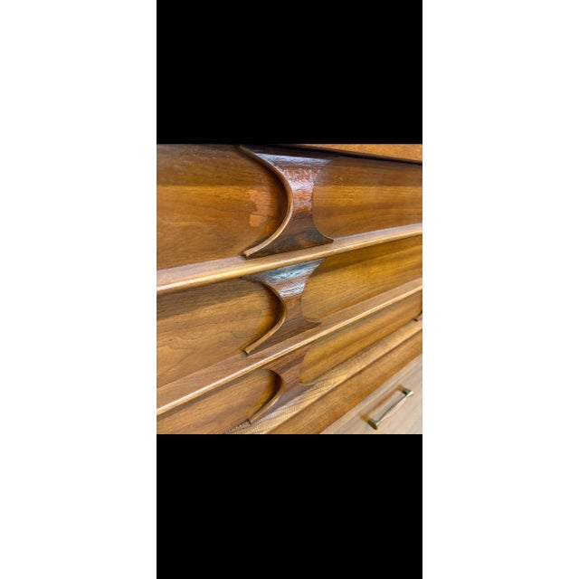 Brown Mid-Century Modern Kent Coffey Perspecta Walnut High Chest For Sale - Image 8 of 9